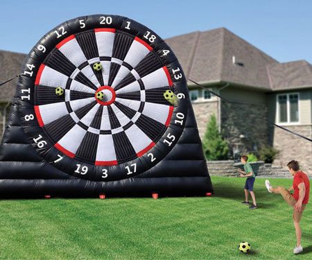 Giant Inflatable Soccer Darts Board Set - Up to 16.5ft High!