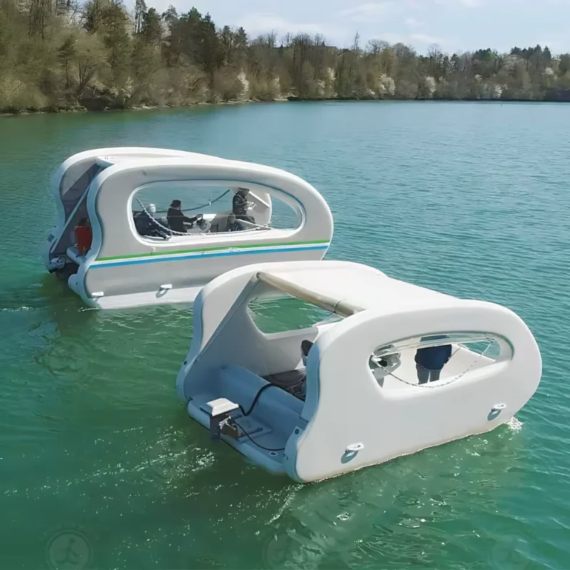 AquaCat: Electric Pontoon Boat, PVC DWF Catamaran