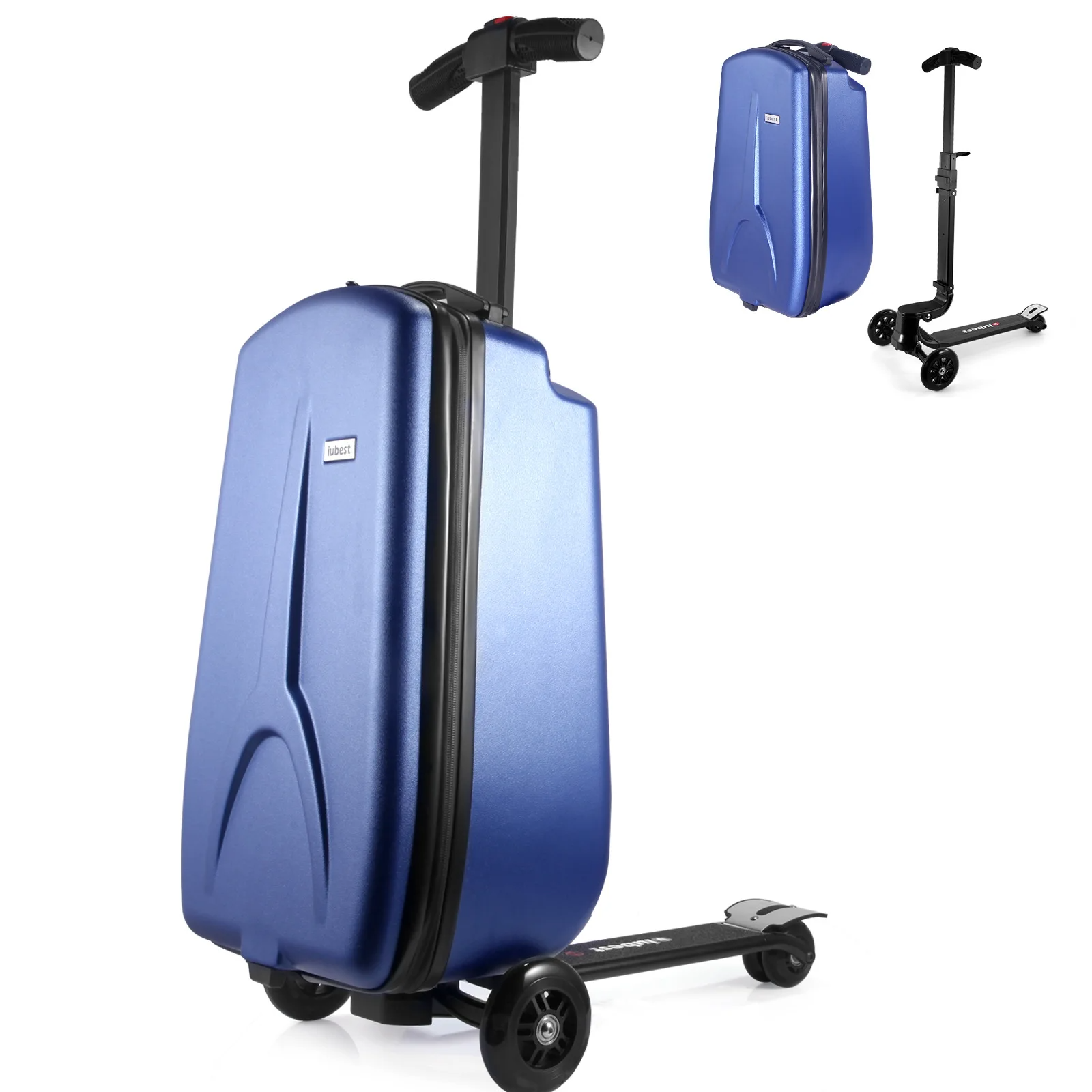 Scooter Suitcase - Rolling Luggage with Built-in Skateboard