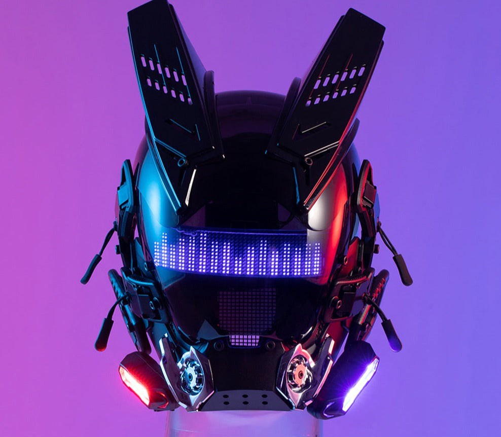 CyberPulse Lumina - The Ultimate LED Cyberpunk Party Helmet