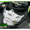 Cyberpunk Half Face Mechanical Mask – Red | Cosplay & Halloween Costume Prop
