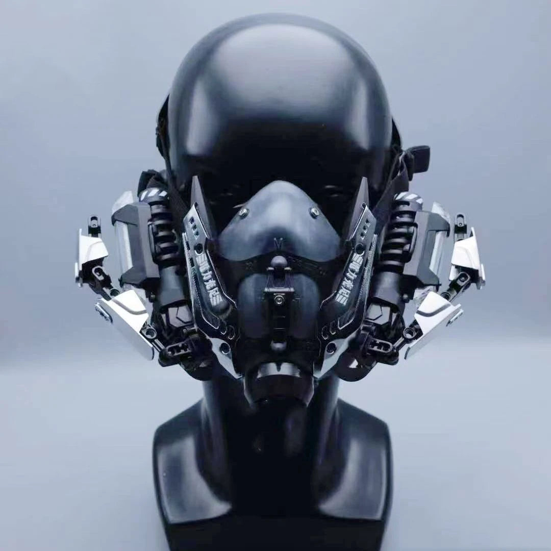 Cyberpunk Lower Face Electronic LED Lighting Cosplay Mask