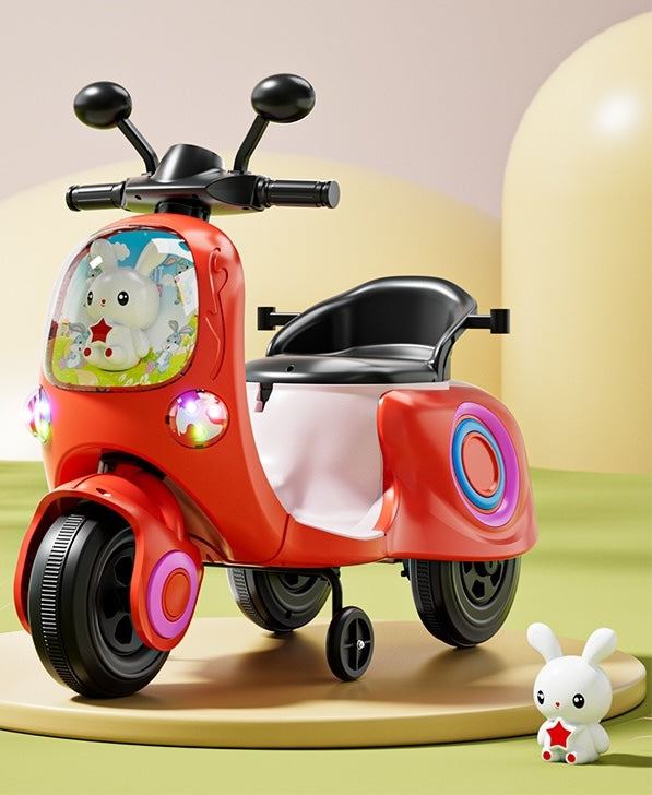JoyRide Explorer - Hands-Free RC Children's Tri-Wheel Electric Motorcycle Stroller