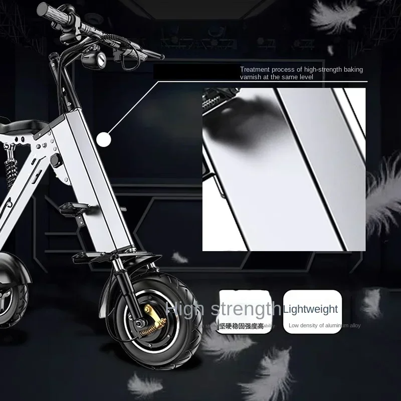 K7S Mini E-Bike | Foldable 3-Wheel Electric Scooter for Teens | 250W, 36V, 7.8Ah Electric Bicycle