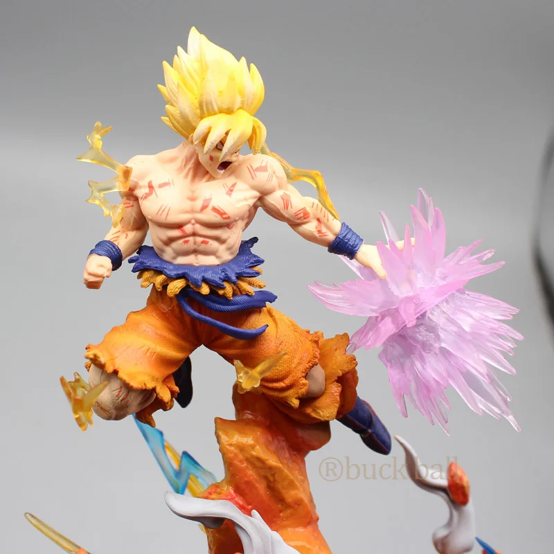 Dragon Ball Anime Figures: Frieza VS Son Goku DBZ GK Statue, 20cm PVC Action Figures with LED Collection Model Doll Toys