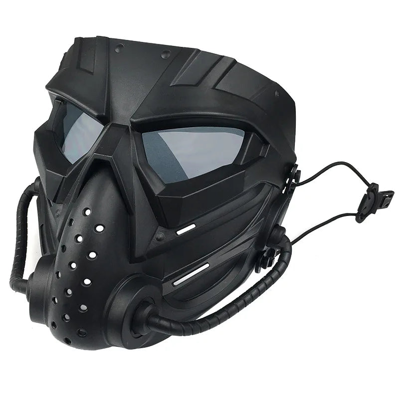 Breathable Skull Mask for Airsoft & Halloween - Tactical Full Face Protection with Adjustable Strap