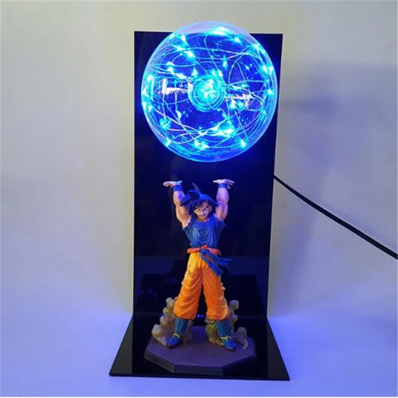 Dragon Ball Z Son Goku and Broly Action Figure Set | Super Saiyan LED Lamp