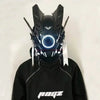 Cyberpunk Helmet Shinobi Mask: Robot Samurai Armor with LED Light