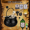 Cauldron Halloween Decorations with Magic Floating Potion Bottles and Diffuser