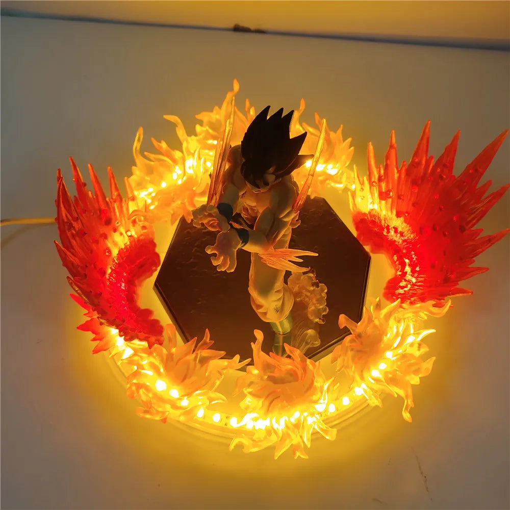 Dragon Ball Z Action Figure - Son Goku Super Saiyan Kamehameha with LED Light