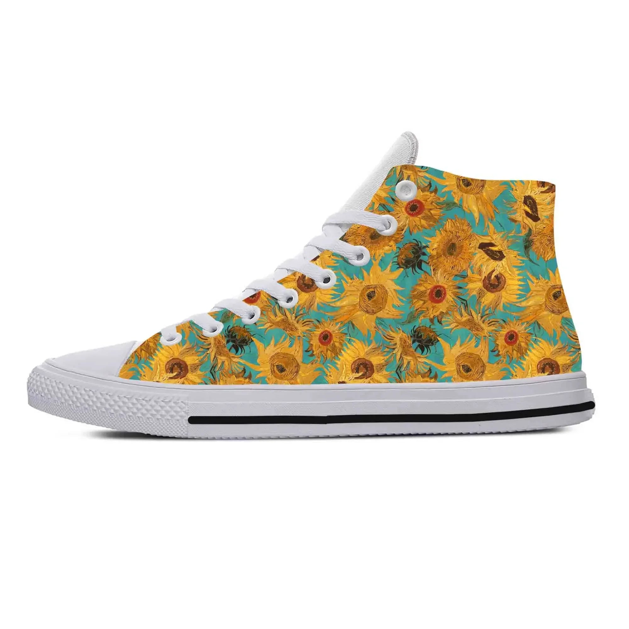 Van Gogh Starry Night Oil Painting High-Top Comfortable Sneakers