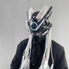 Cyberpunk Helmet Shinobi Mask: Robot Samurai Armor with LED Light