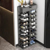 Multilayer Shoe Cabinet with Top Drawer Organizer: Space-Saving Home Furniture