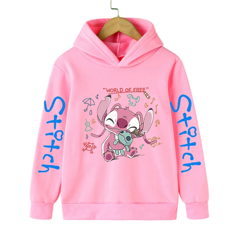 Fashion New Stitch Hoodie for Children – Cartoon Sweatshirt Collection