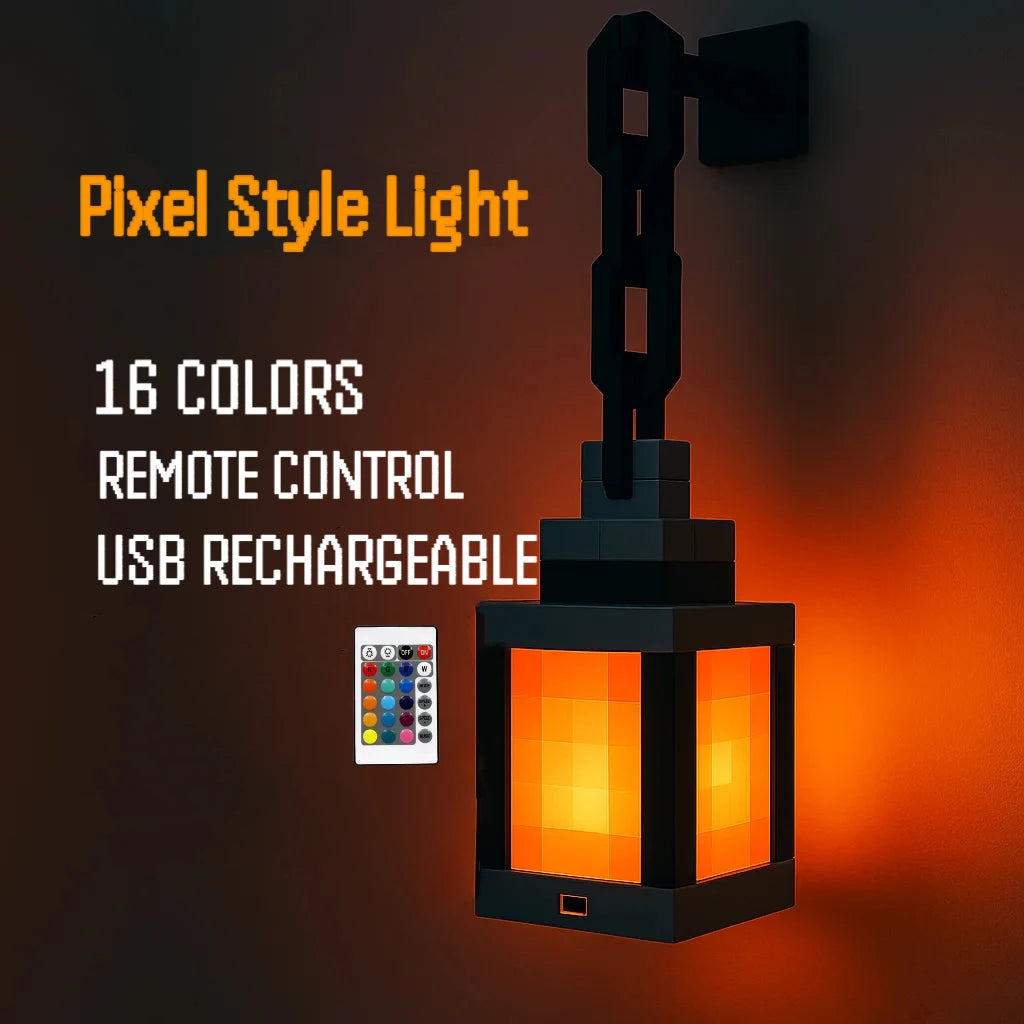 MyWorld Pixel Style Wall USB Creative Remote Control Night Light