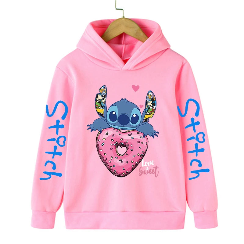 Fashion New Stitch Hoodie for Children – Cartoon Sweatshirt Collection