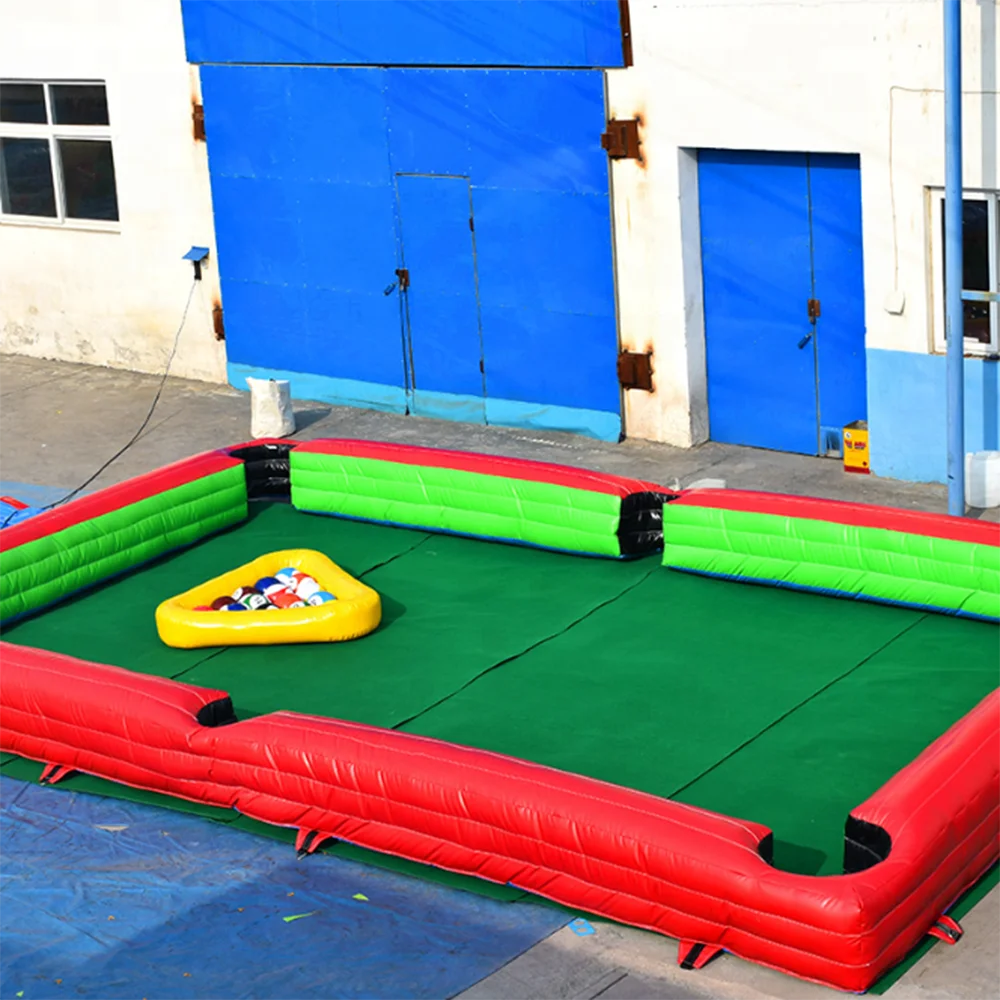 SnookBall Carnival Game Set - Inflatable Snooker Table with Balls for Event Fun