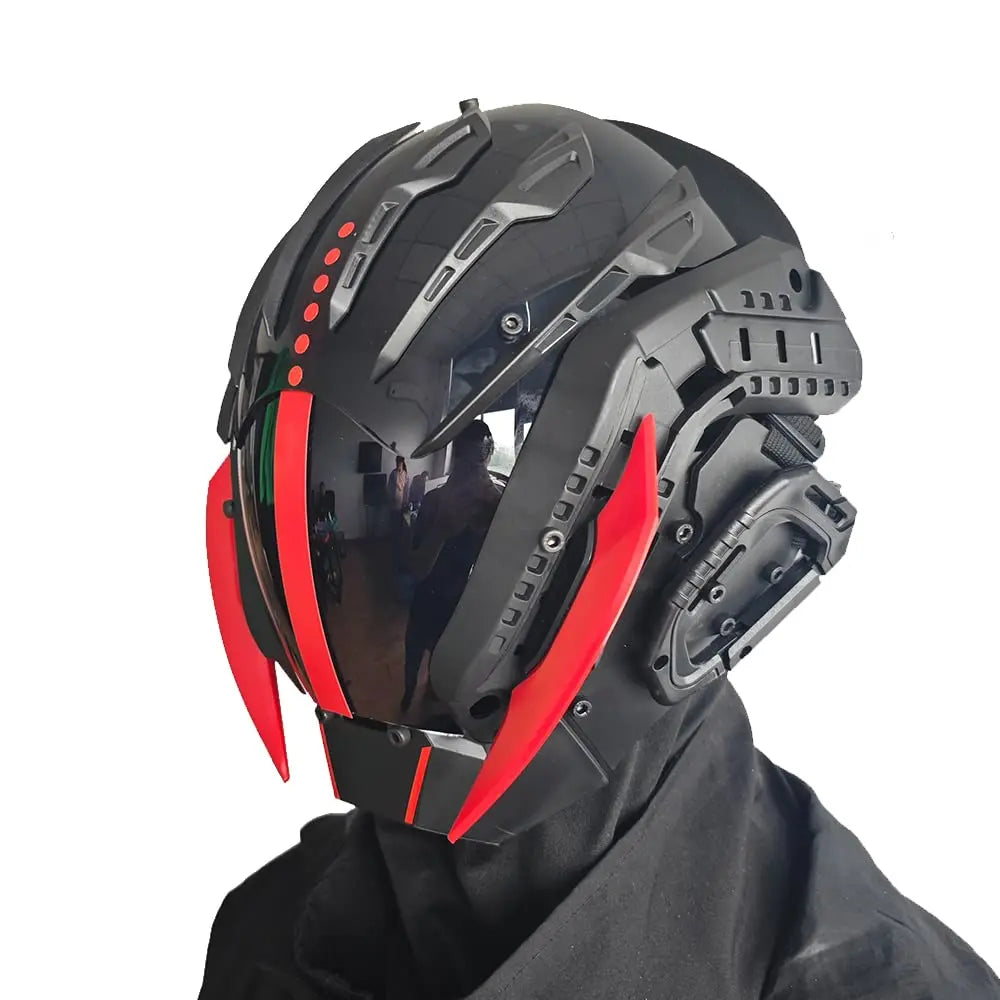 CyberPunk Mask for Men: Cosplay Samurai Mask for Halloween & Music Festivals