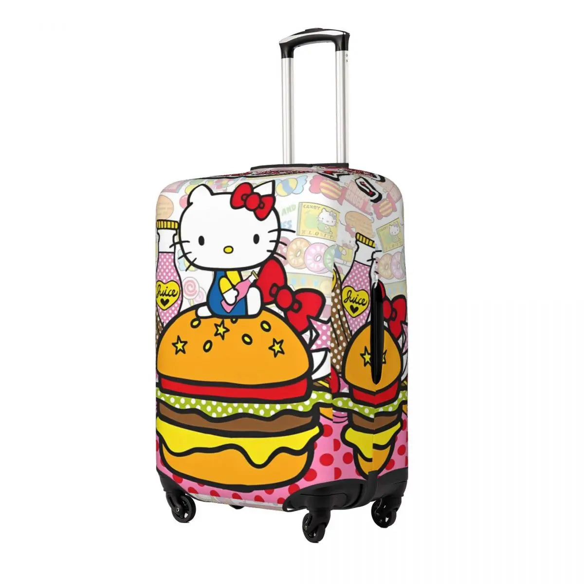 Hello Kitty Eat Hamburger Suitcase Cover: Practical Travel Protection