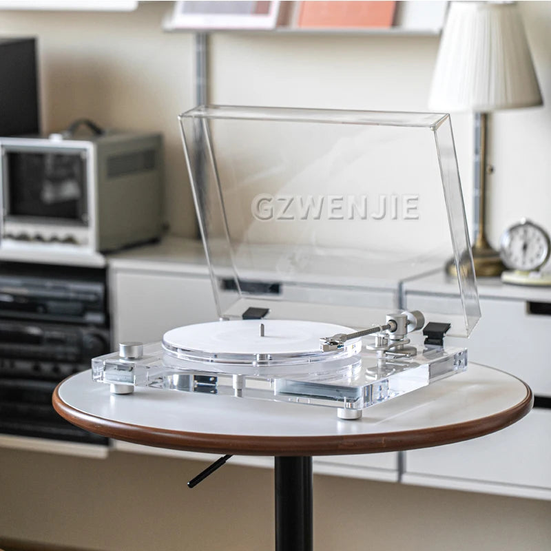 Modern Acrylic Transparent Vinyl 33/45RPM Record Player