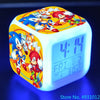 Anime Sonic & Mario Bros Figure Model LED Alarm Clock: 7-Color Touch Light Desk Clock