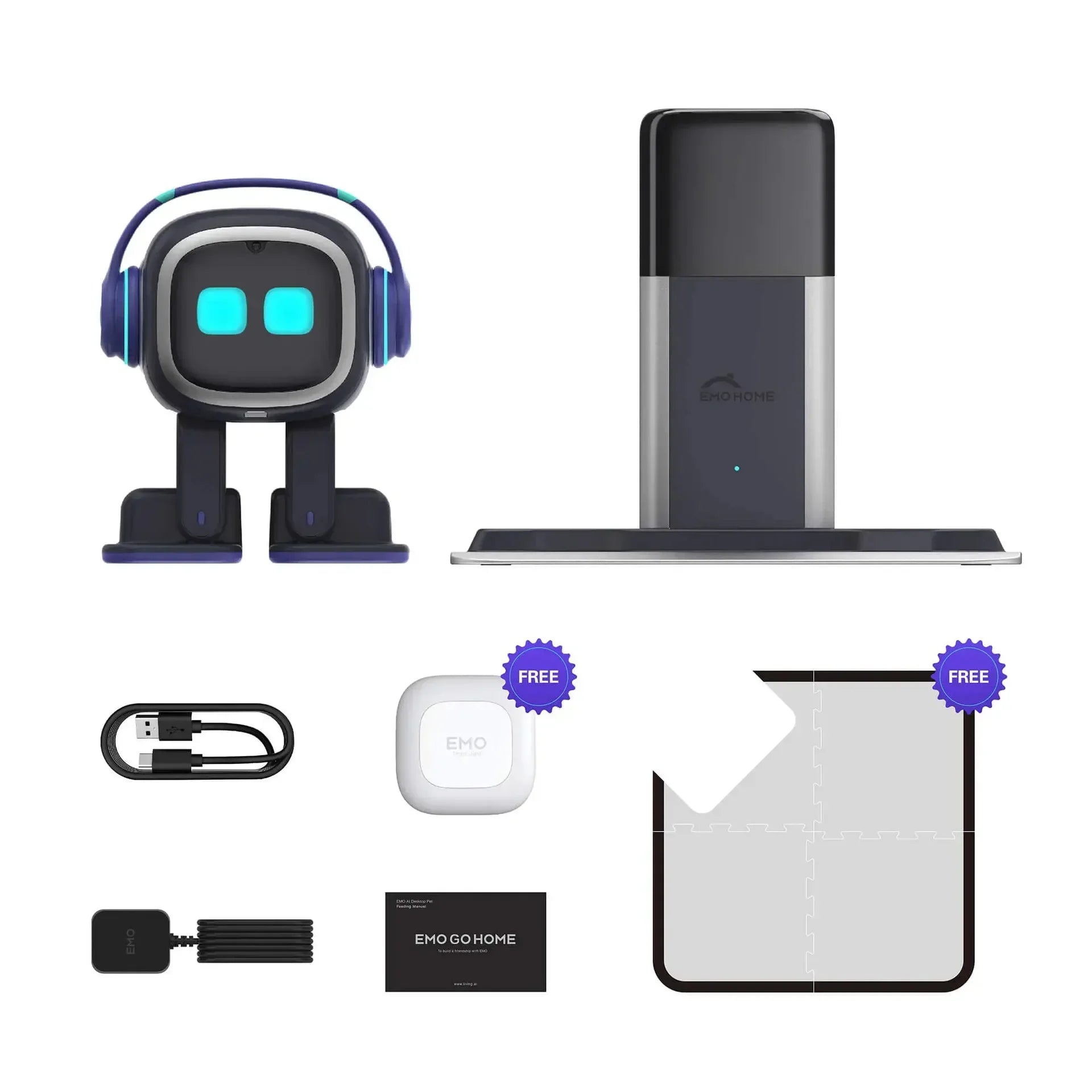 Emo Intelligent AI Robot Pet: Smart Voice-Controlled Desktop Companion