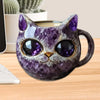Cat Mineral Crystal Coffee Handmade Mugs