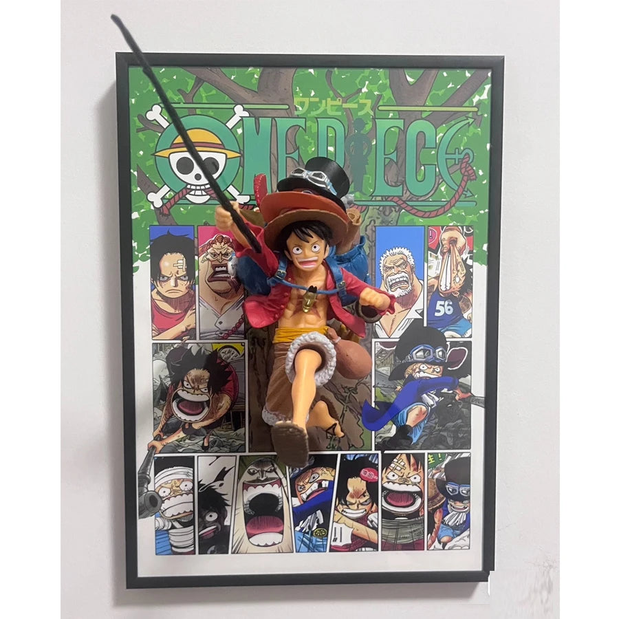 One Piece Luffy, Sabo, Ace Anime Figure Art Poster: Retro Decorative Wall Art