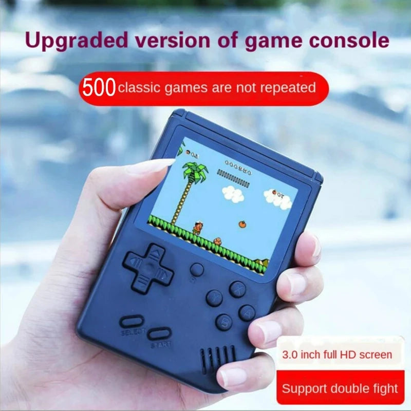 RetroRave 500 - Portable Handheld Game Console for Retro Gaming Fun