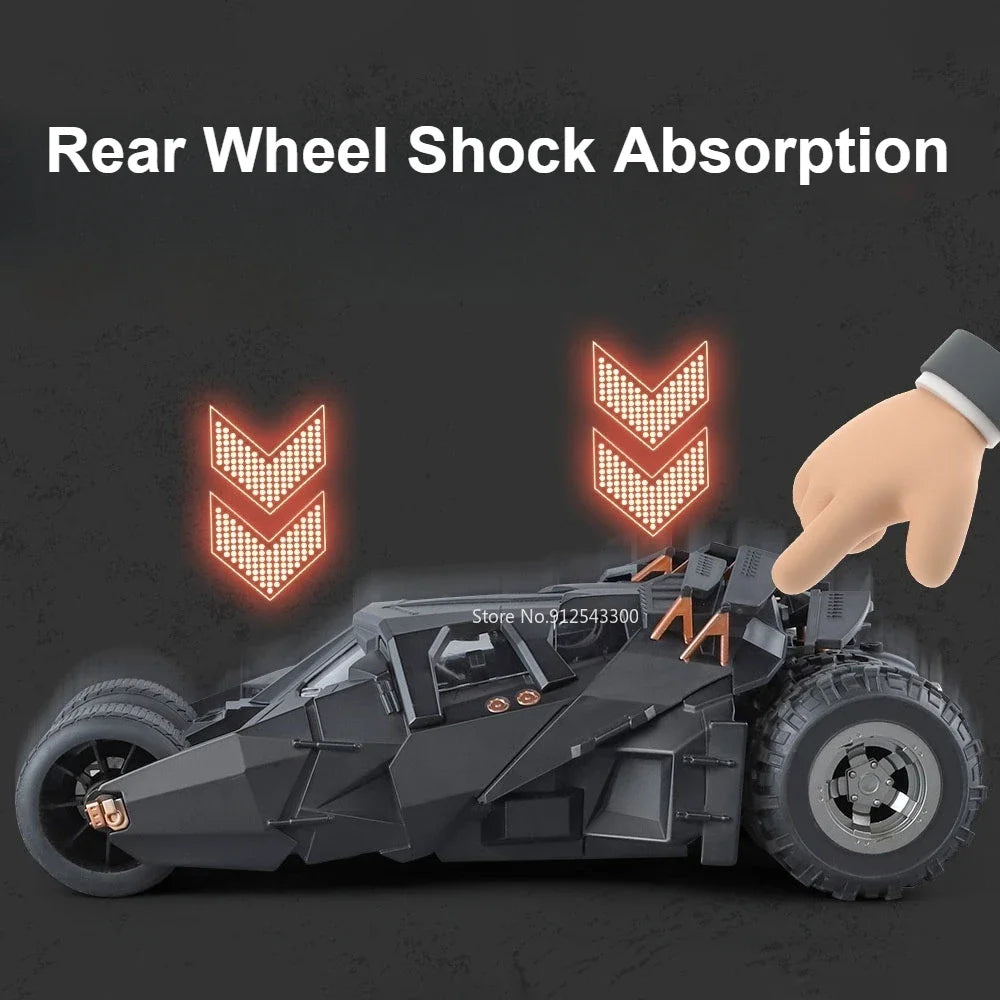 Detailed 1:18 Batmobile Model: The Dark Knight Trilogy