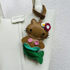 Handmade Leather Hello Kitty Sheep Pendant