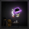 Smoking Skull Head Neon Sign: Game Room Wall Art & LED Neon Decor