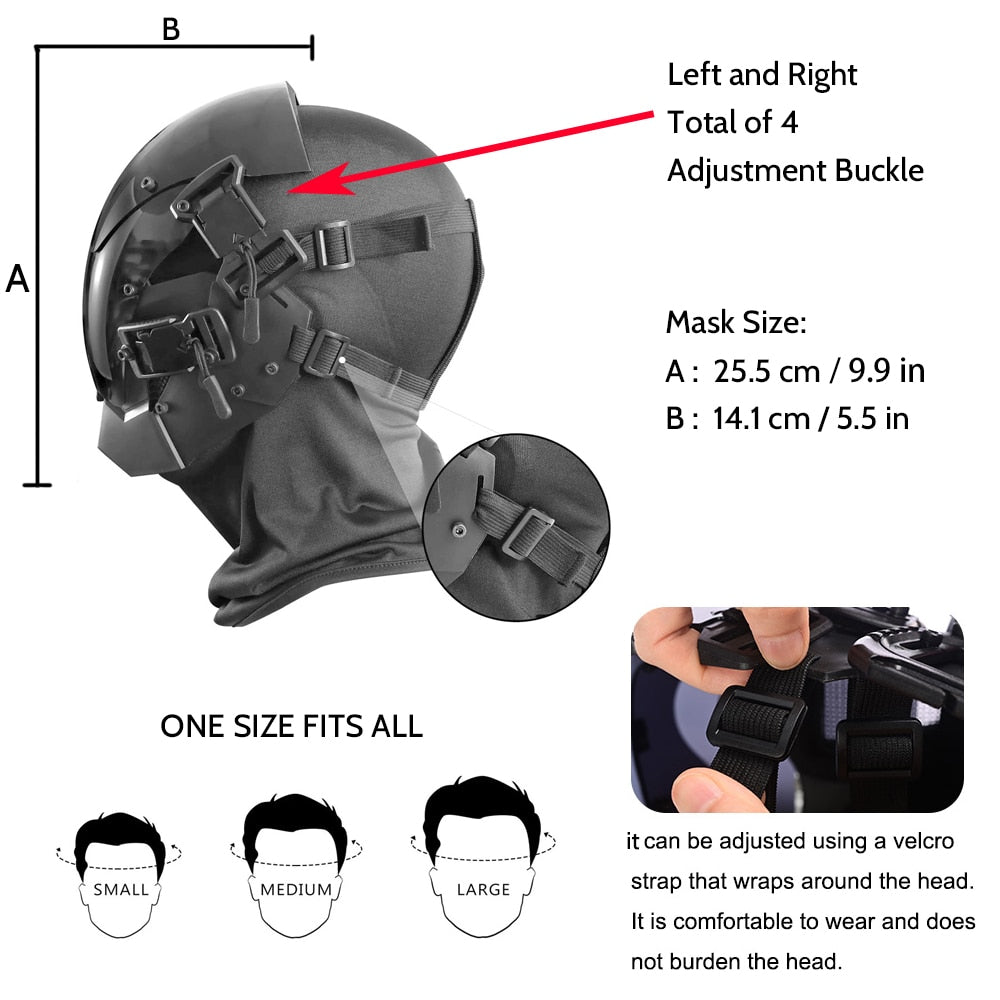 CyberSculpt Mechanix - Limited Edition Mechanical Cyberpunk Cosplay Mask