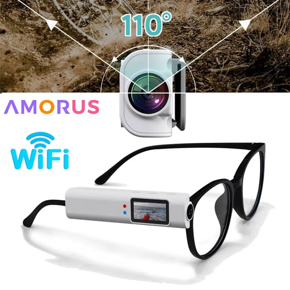 Mini FPV Eyeglasses with 2.7K HD Video Camera