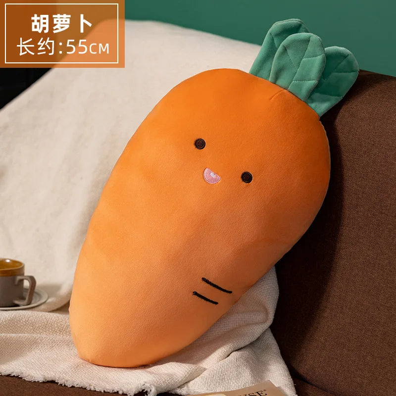 Cute Fruit & Veggie Kawai Plush Pillow – Soft & Adorable Stuffed Toy!