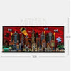 The Bat People Animated Series City Skyline: Joker Arkham Asylum Building Blocks Model