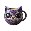 Cat Mineral Crystal Coffee Handmade Mugs