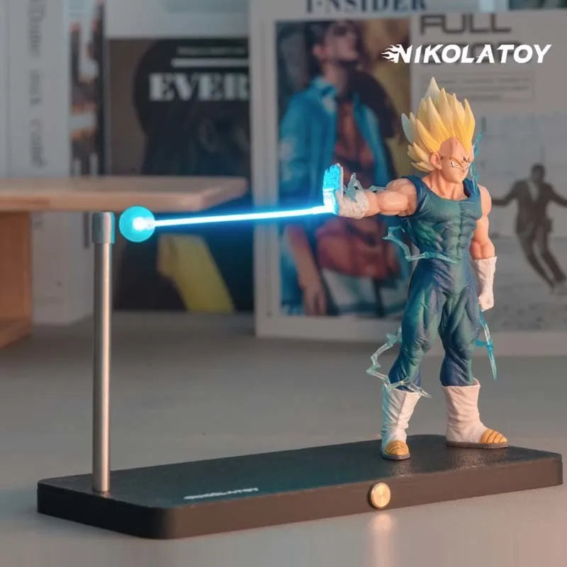 Son Goku & Vegeta Kamehameha Lamp Figure: Dragon Ball Magnetic Levitation Night Light