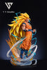 35cm Resin GK VV Studio Dragon Ball Z Super Saiyan Son Goku Anime Action Figure Statue Ornament