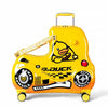 Cute Pony Cartoon Suitcase for Children: Ride-On Carry-On Kids Luggage