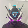 Cyberpunk Helmet Shinobi Mask: Robot Samurai Armor with LED Light