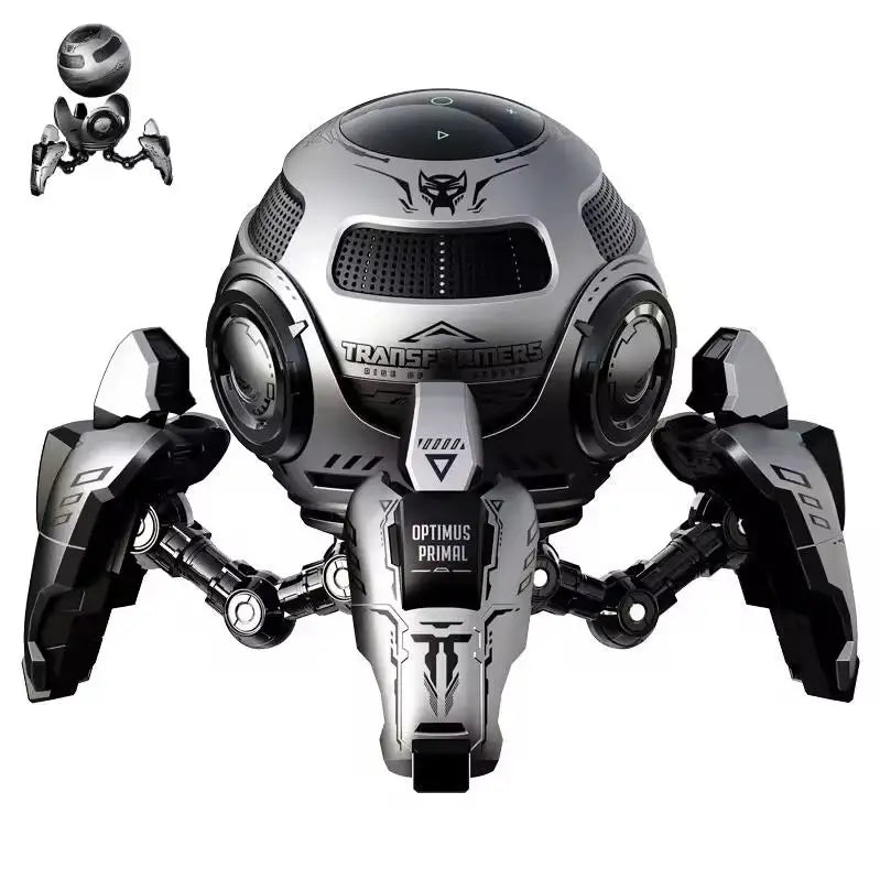Transformer Mecha Themed Wireless Bluetooth Speaker – TWS Stereo Sound with Light Rhythm & Subwoofer Bass