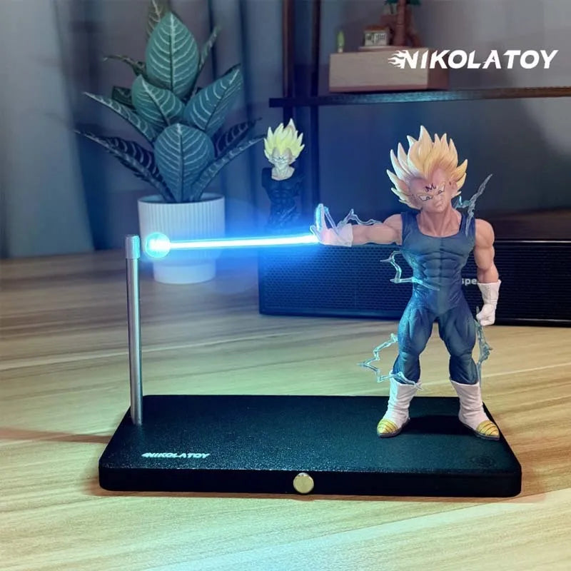 Son Goku & Vegeta Kamehameha Lamp Figure: Dragon Ball Magnetic Levitation Night Light