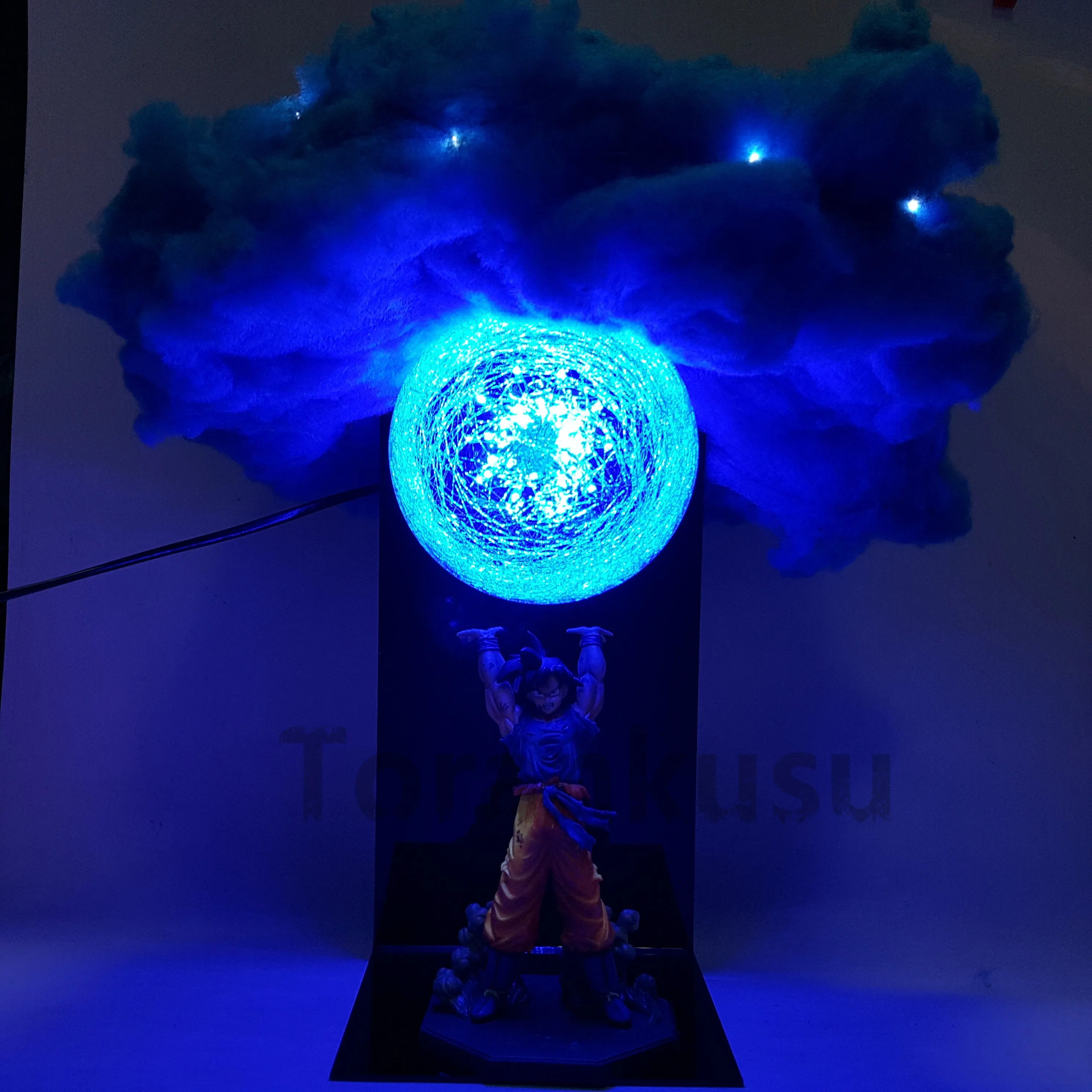Dragon Ball Z Son Goku, Broly Super Saiyan Model with LED Lamp