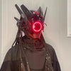 Cyberpunk Helmet Shinobi Mask: Robot Samurai Armor with LED Light