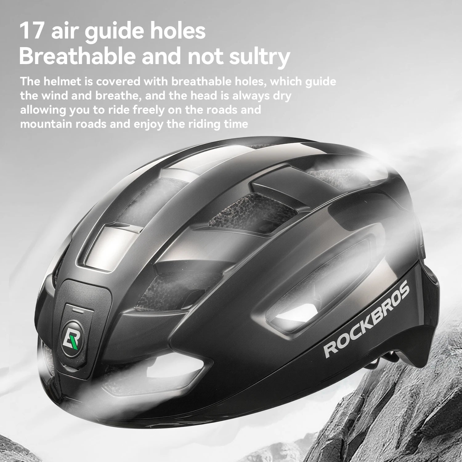 ROCKBROS Bike Helmet with Integrated Smart Light
