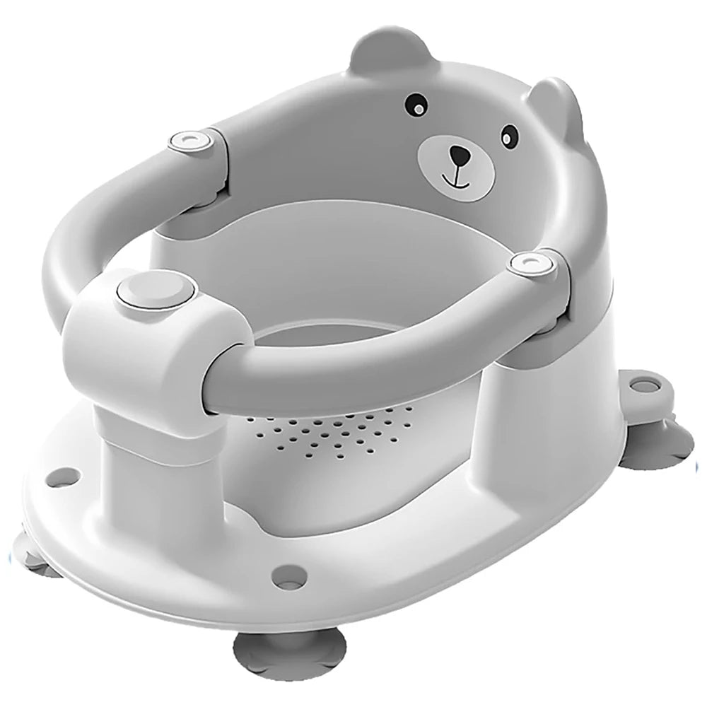 Adorable Bear Bath Seat: Safe, Non-Slip Fun for Babies 6 Months and Up
