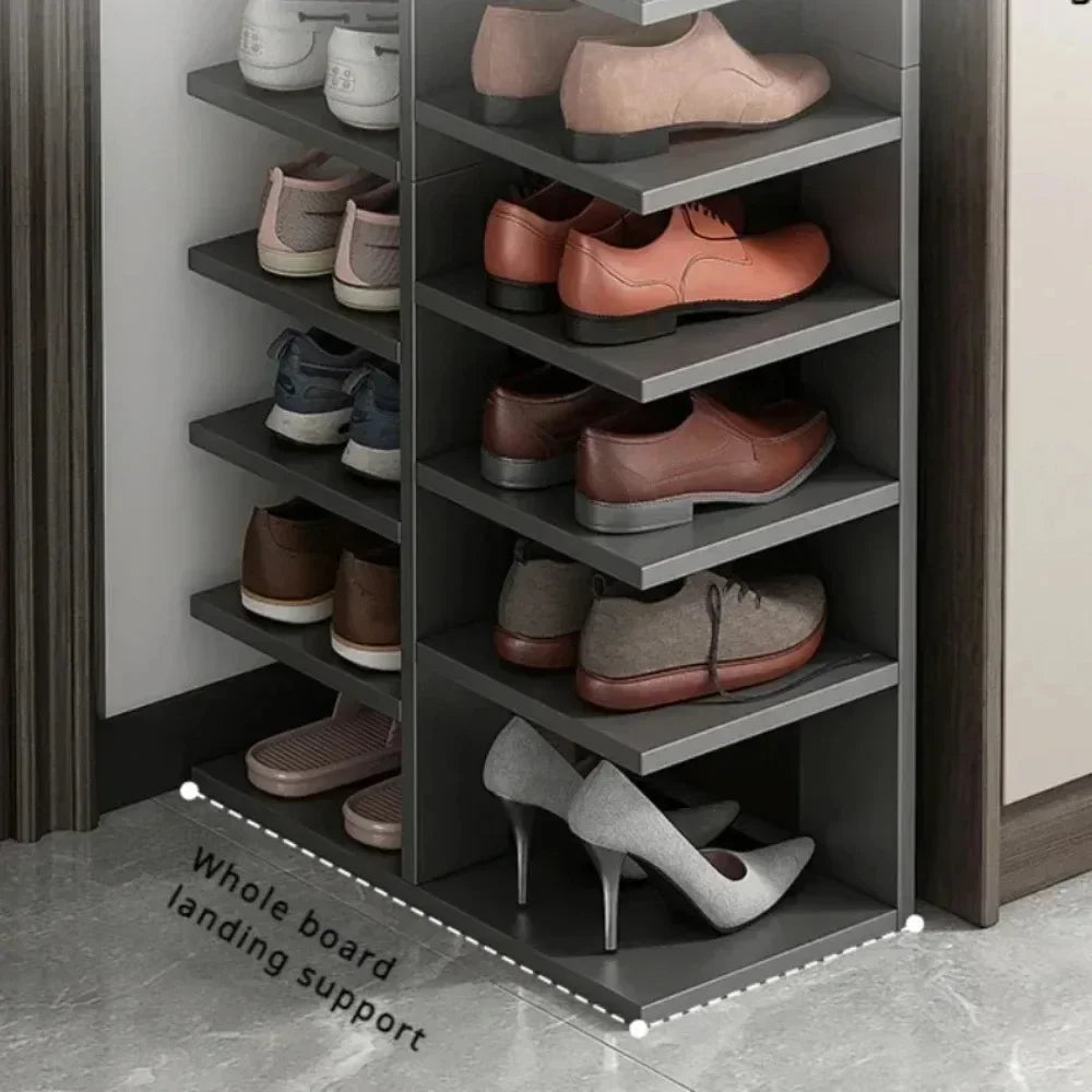 Multilayer Shoe Cabinet with Top Drawer Organizer: Space-Saving Home Furniture