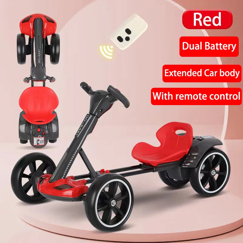Foldable Electric Four-Wheeled Kart: Portable, Lightweight, and Ready to Ride