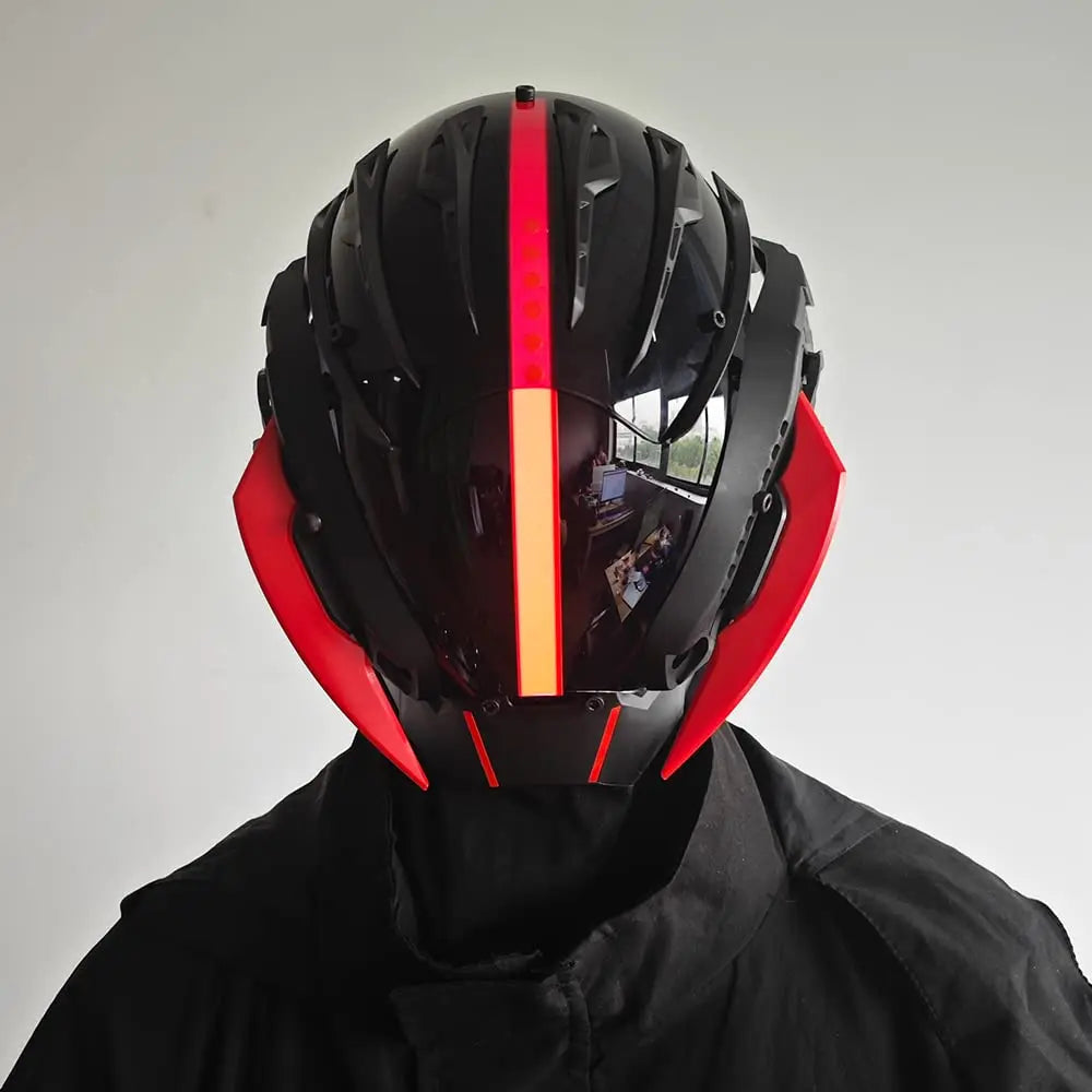 CyberPunk Mask for Men: Cosplay Samurai Mask for Halloween & Music Festivals